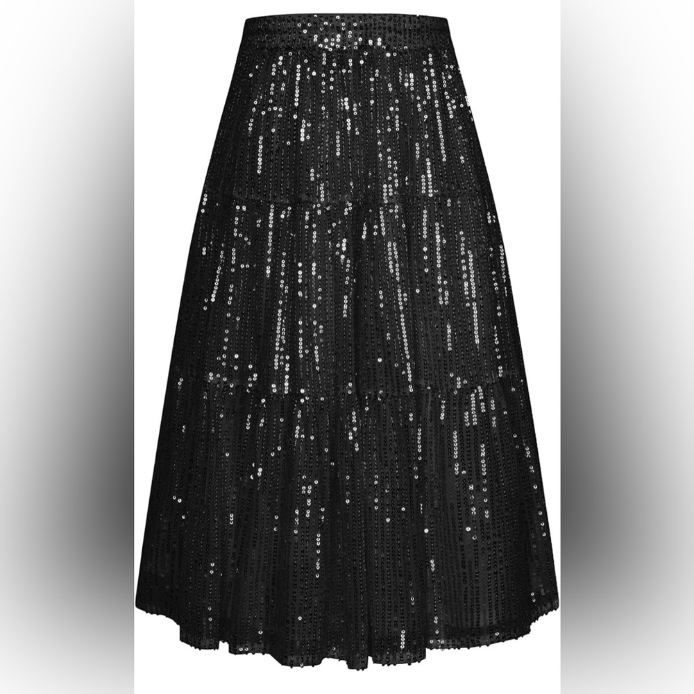 Neudis embellished Black Sequin Skirt